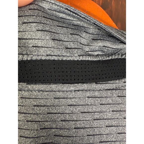 Nike Golf Vapor Knit Striped Dri-Fit Polo Shirt Geometric Print Gray Black XL - Picture 9 of 11